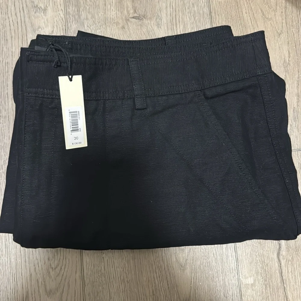NWT! Banana Republic Black Mya Cotton-Linen Cargo Pant - Multiple Sizes🩷